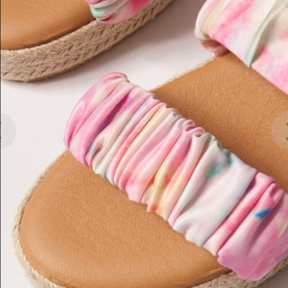 Cutie Pie Braided Tie-Dye Slide Sandals - Picture 7 of 7
